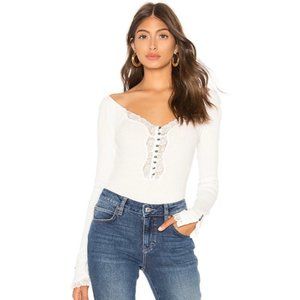 Free People To The West Lace Henley - S